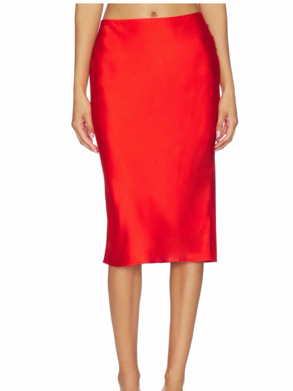 Lovers + Friends Zoe Midi Skirt in Red